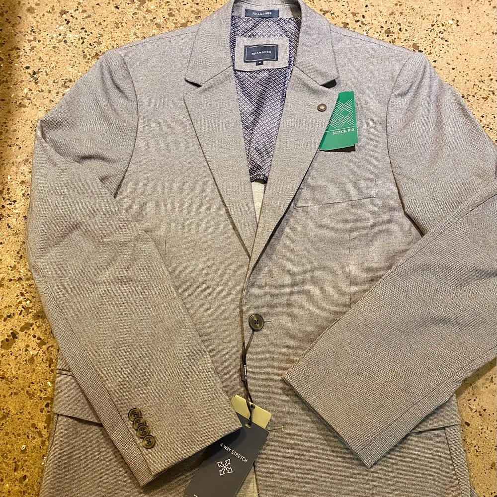 Men’s 7 Diamonds “Carmel” Blazer | Grey | M | NWT